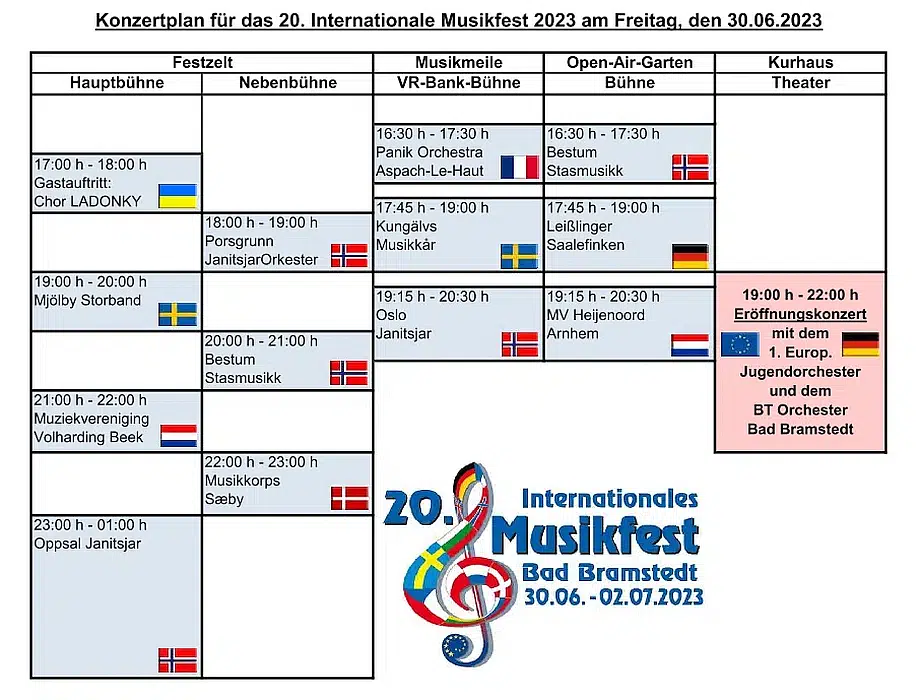 Konzerte am 30.06. 2023