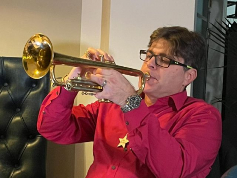 Laurent Gautier von Wind&Brass spielt die Solo-Trompete bei „Oblivion“.    Foto: Wind&brass